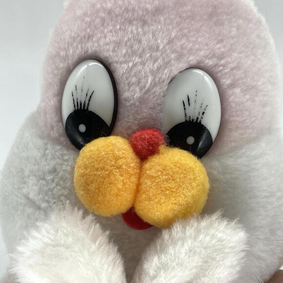 Vintage Pink Easter Bunny Holding Baby Plush 21" Interpur Made in Korea - Picture 5 of 9